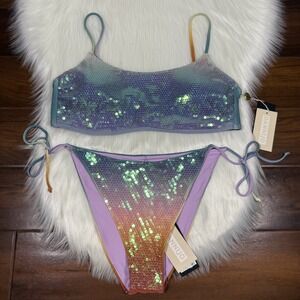 Gianni Bini x Dannijo‎ Size XL Sequin Frankie Top Jayla Bikini Bottom Swimsuit